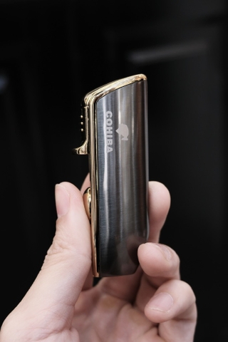 Khò Cohiba- Đen Bóng Titan Viền Vàng- Phiên Bản 3 Tia