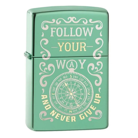 Bật Lửa ZIPPO - Classic - Follow Your Way Design (La Bàn)