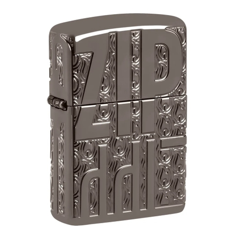 Bật Lửa ZIPPO - Luxury- Armor® Reverse Carve Zippo Design (Black Ice)