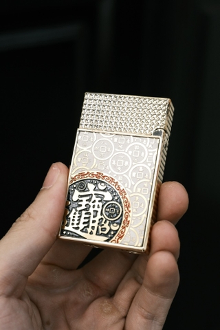 Bật Lửa Derui - Đồng Xu - Phiên Bản Viền vàng