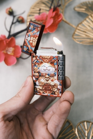Bật Lửa - Quẹt ngang - Mèo Thần Tài