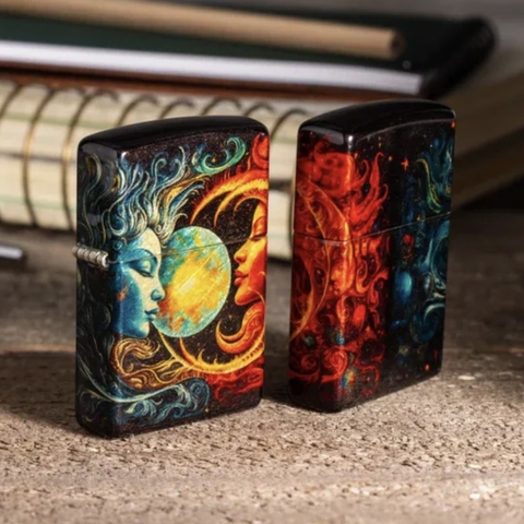 Bật Lửa ZIPPO - Classic - Sun and Moon Design (Mặt Trăng Và Mặt Trời)