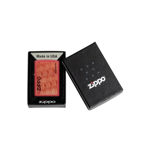 Bật Lửa ZIPPO - Classic - Made in USA Design Đỏ Lì