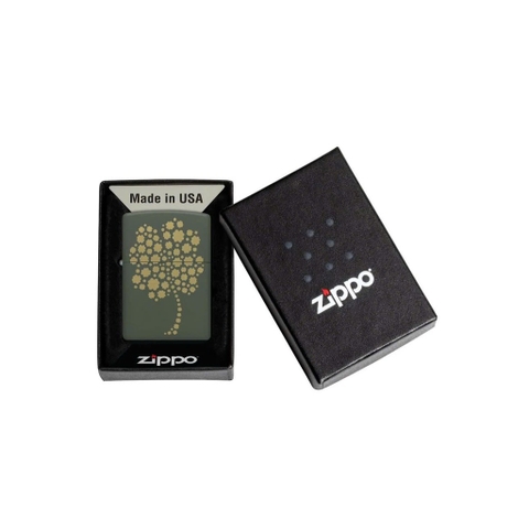 Bật Lửa ZIPPO - Classic - Four Leaf Clover Design (Cây Cỏ 4 Lá)