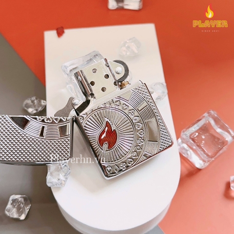 Bật Lửa ZIPPO - Armor - Poker Chip ( Ngọn Lửa Đỏ Poker)