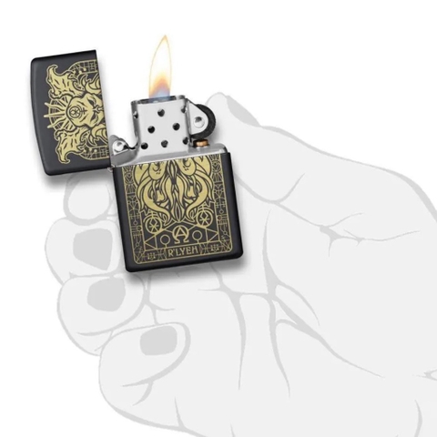 Bật Lửa ZIPPO - Classic - Monster Design (Đen Lì Khắc Quỷ)