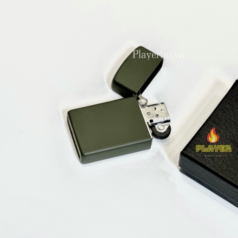 Bật Lửa ZIPPO - Slim - Green Matte (Rêu Lì sơn tĩnh điện)