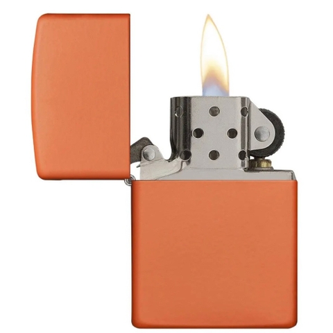 Bật Lửa ZIPPO - Classic - Matte Pocket Lighter (Cam Trơn Lì)