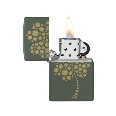 Bật Lửa ZIPPO - Classic - Four Leaf Clover Design (Cây Cỏ 4 Lá)