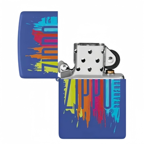 Bật Lửa ZIPPO - Classic - Royal Blue Matte Color Image (Xanh Vẩy Sơn Bảy Màu)