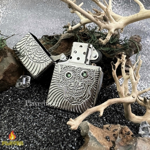 Bật Lửa ZIPPO - Armor - Sugar Skull (Đầu Lâu Đá Xanh)