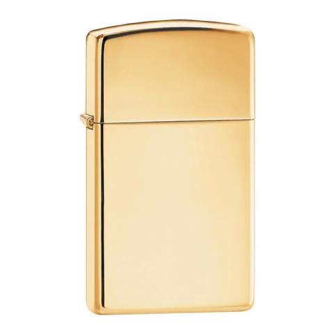 Bật Lửa ZIPPO - Slim - High Polish Brass (Vàng Gold Bóng mạ Chorme)