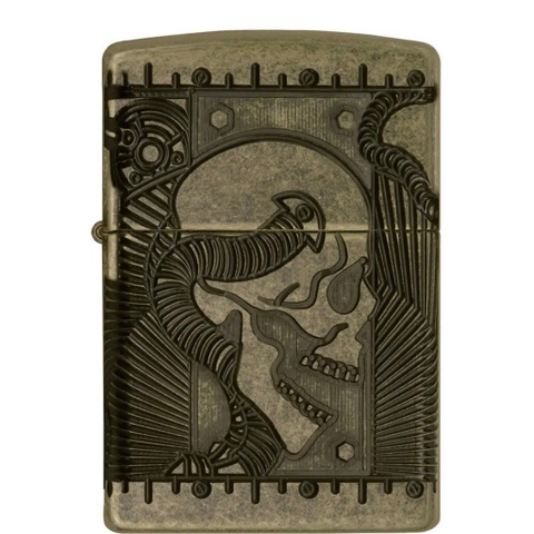 Bật Lửa ZIPPO - Armor - Steampunk (Đầu Lâu Antique Đồng Cổ)