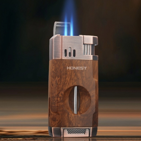 Honest Cigar Lỗ Tròn- Sơn Nâu Vân Gỗ - Phiên Bản 2 Tia