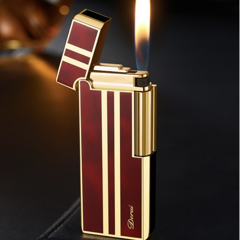 DUNHILL - Slim - Đỏ Mận Sọc Vàng - Phiên bản DERUI