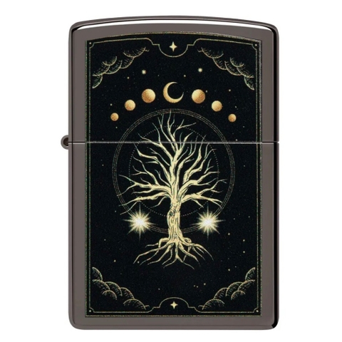 Bật Lửa ZIPPO - Classic - Mystic Nature Design (Cây Sự Sống Black Ice)