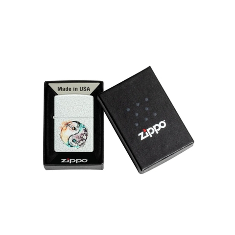 Bật Lửa ZIPPO - Classic - Floral Yin and Yang Design ( Âm Dương Phong Cảnh)