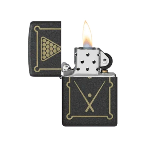 Bật Lửa ZIPPO - Classic - Billiards Black Crackle Lighter (Bàn Billiard)