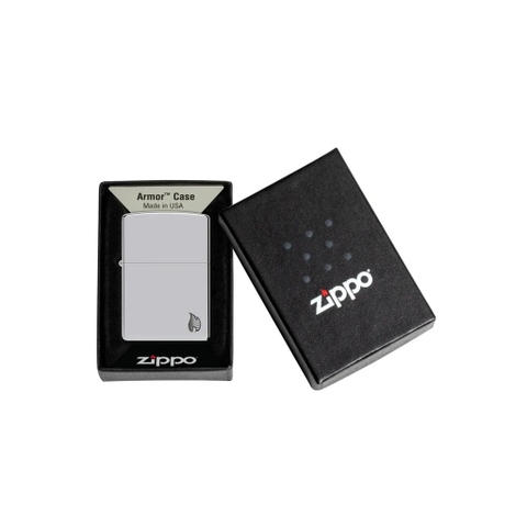 Bật Lửa ZIPPO - Armor®-Chrome Flame Design (Bạc)