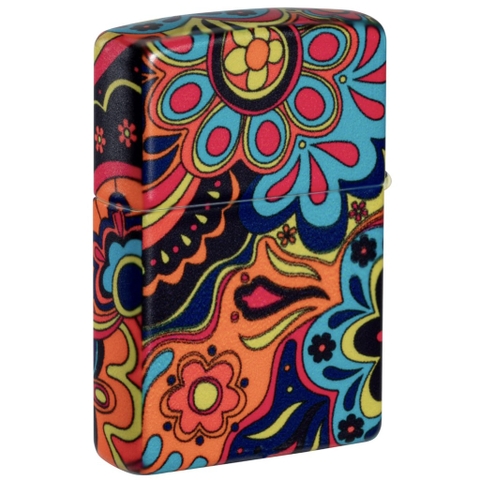 Bật Lửa ZIPPO - Classic - Flower Power Design ( Điện Hoa )