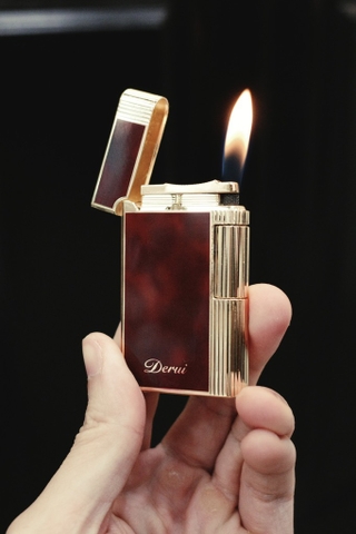 Derui Dunhill Mỏng Đỏ Đô - Viền Vàng