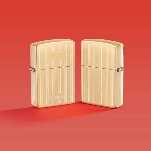 Bật Lửa ZIPPO - Classic - Zippo Design ( Vàng Sọc )
