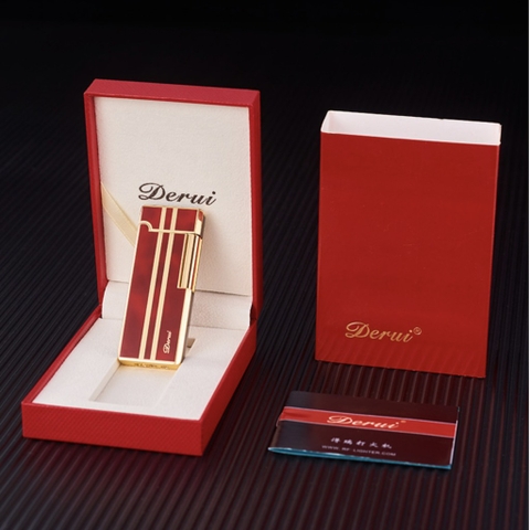 DUNHILL - Slim - Đỏ Mận Sọc Vàng - Phiên bản DERUI