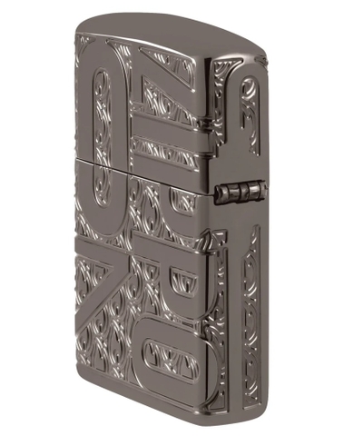 Bật Lửa ZIPPO - Luxury- Armor® Reverse Carve Zippo Design (Black Ice)