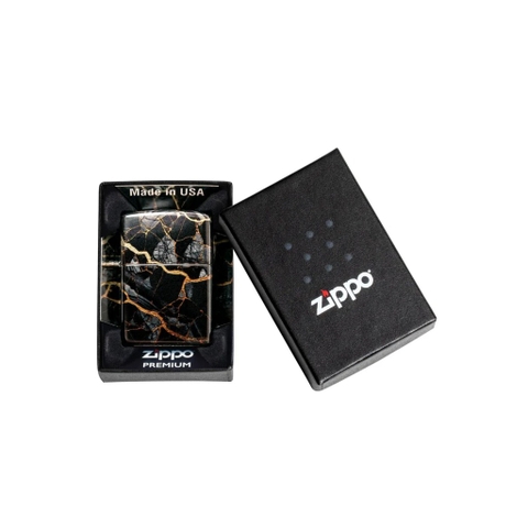 Bật Lửa ZIPPO - Classic - Fusion Marble Design ( Vân Đá Đen)