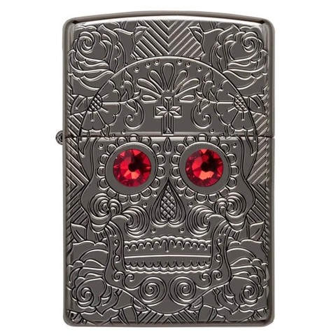 Bật Lửa ZIPPO - Armor®- Crystal Skull Design (Đầu Lâu Đá Đỏ) - Z81