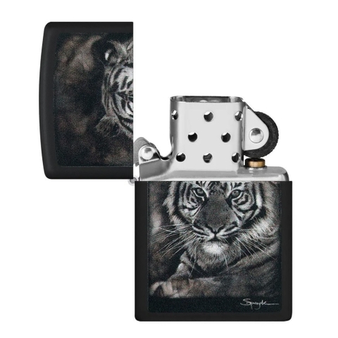 Bật Lửa ZIPPO - Classic - Spazuk (Hổ Đen Lì)