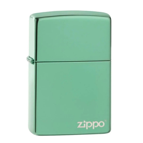 Bật Lửa ZIPPO - Classic - High Polish Green Logo (Xanh Dưa Gang Logo Zippo)