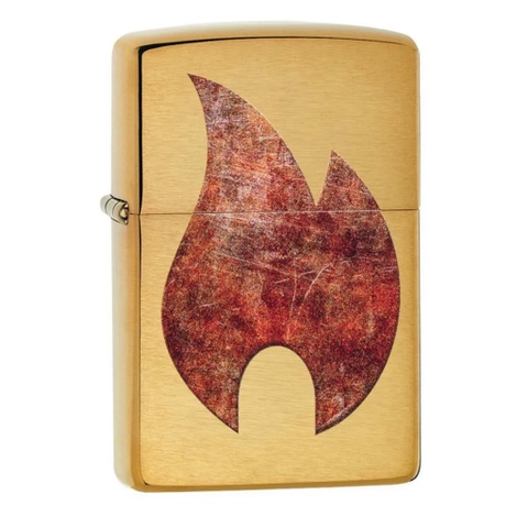 Bật Lửa ZIPPO - Classic - Rusty Flame Design (Ngọn Lửa Giả Cổ)