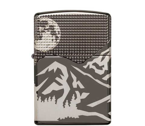 Bật Lửa ZIPPO - Armor - Mountain Design ( Núi Tuyết Black Ice)