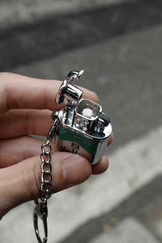 Bật Lửa Mini - Marl Xanh Lá - kèm Móc Treo