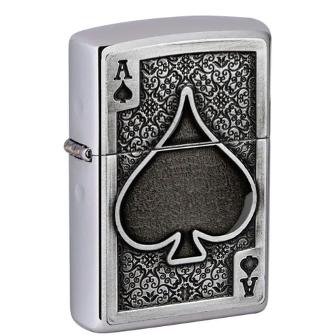 Bật Lửa ZIPPO - Classic -  Ace Of Spades Emblem ( Át Bích)