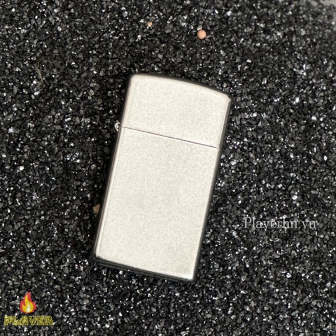 Bật Lửa ZIPPO - Slim - Satin Chrome (Bạc Lì mạ Chorme ánh Satin)