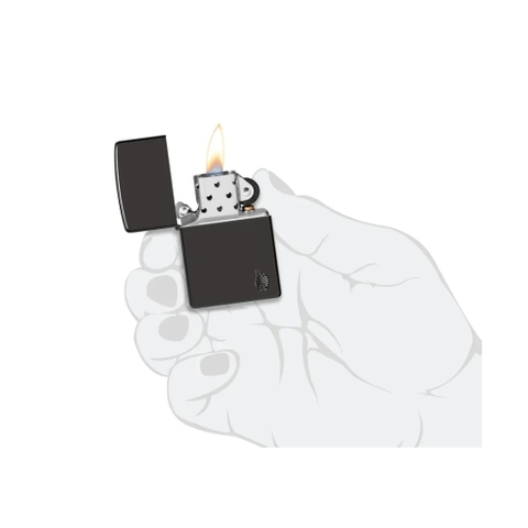 Bật Lửa ZIPPO - Armor®- High Polish Black Flame Design
