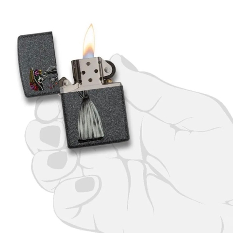 Bật Lửa ZIPPO - Classic - Iron Stone Couple (Cặp Đôi Đầu Lâu)