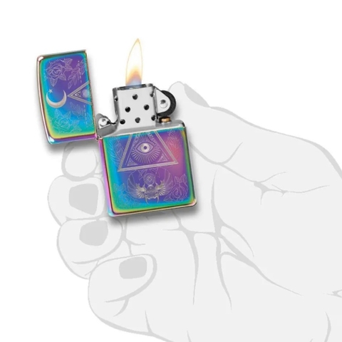 Bật Lửa ZIPPO - Classic - Eye of Providence Design (Kim tự tháp Tita