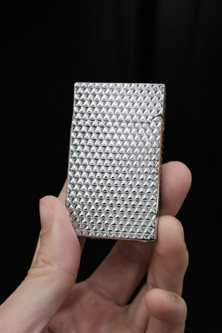 Bật Lửa Derui - Vân tam Giác - Phiên Bản Bạc