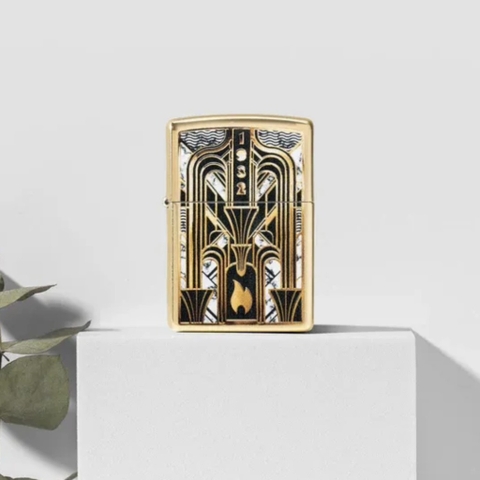 Bật Lửa ZIPPO - Classic - Art Deco Flame Design (Ngọn Lửa Nghệ Thuật)