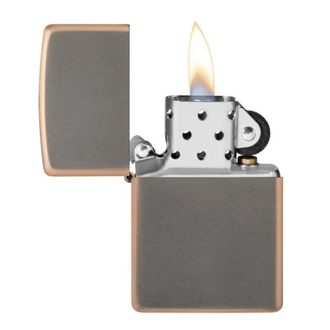 Bật Lửa ZIPPO - Classic - Rustic Bronze (Ghi Viền Nâu)