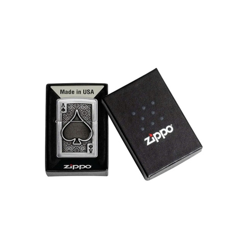 Bật Lửa ZIPPO - Classic -  Ace Of Spades Emblem ( Át Bích)