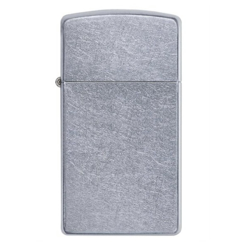 Bật Lửa ZIPPO - Slim -  Street Chrome™ (Bạc Xước)