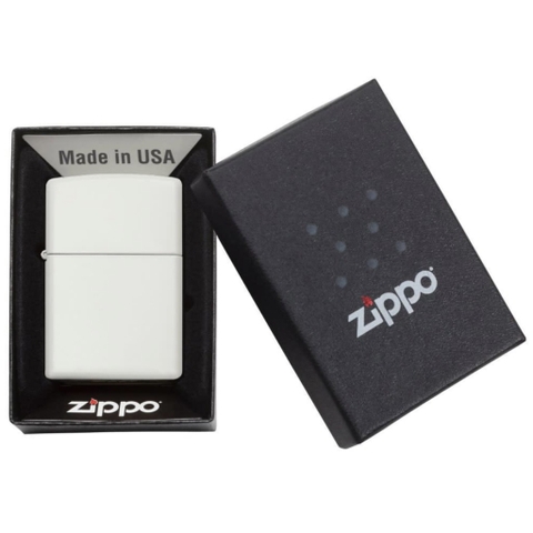 Bật Lửa ZIPPO - Classic - White Matte (Trắng Trơn)
