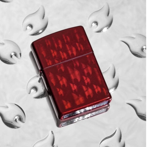 Bật Lửa ZIPPO - Classic - Iced Zippo Flame Design (Lửa Đỏ)