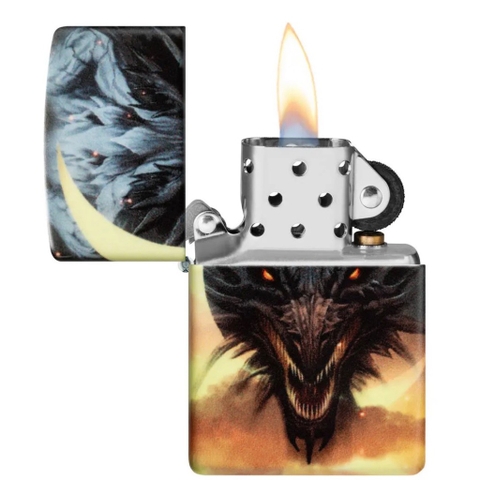 Bật Lửa ZIPPO - Classic - Dragon Design ( Rồng Trăng Premium)
