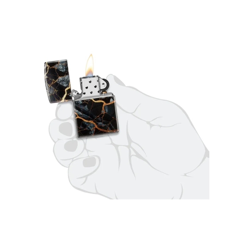 Bật Lửa ZIPPO - Classic - Fusion Marble Design ( Vân Đá Đen)