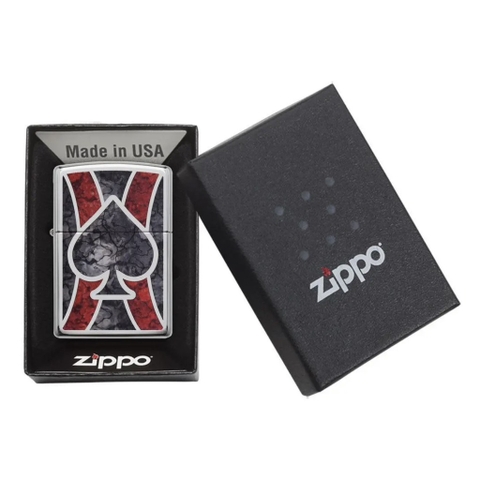 Bật Lửa ZIPPO - Classic - Spade Design (Át Bích)